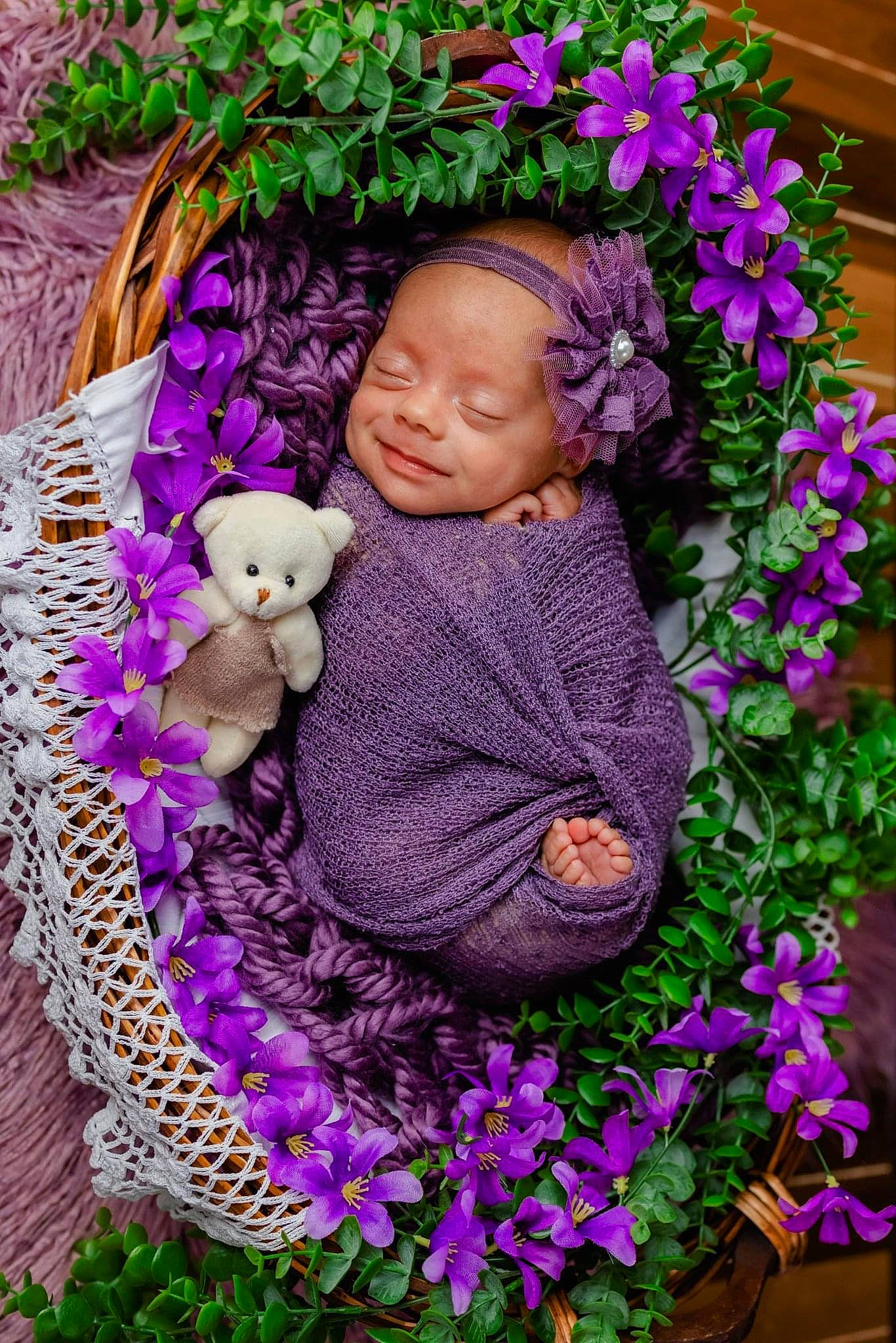 Availia Dione is registered to the contest to win money with this photo: baby, baby_toddler_clothing, botany, doll, flower, flower_arranging, grass, green, groundcover, happy, magenta, people_in_nature, person, petal, pink, plant, purple, textile, toddler, toy