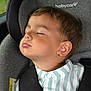 babycare, car_interior, car_seat, child, closed_eyes, clothing, comfort, cute, face, hair, head, peaceful, resting, safety, seat, seatbelt, sleeping, striped_shirt, toddler, young_child