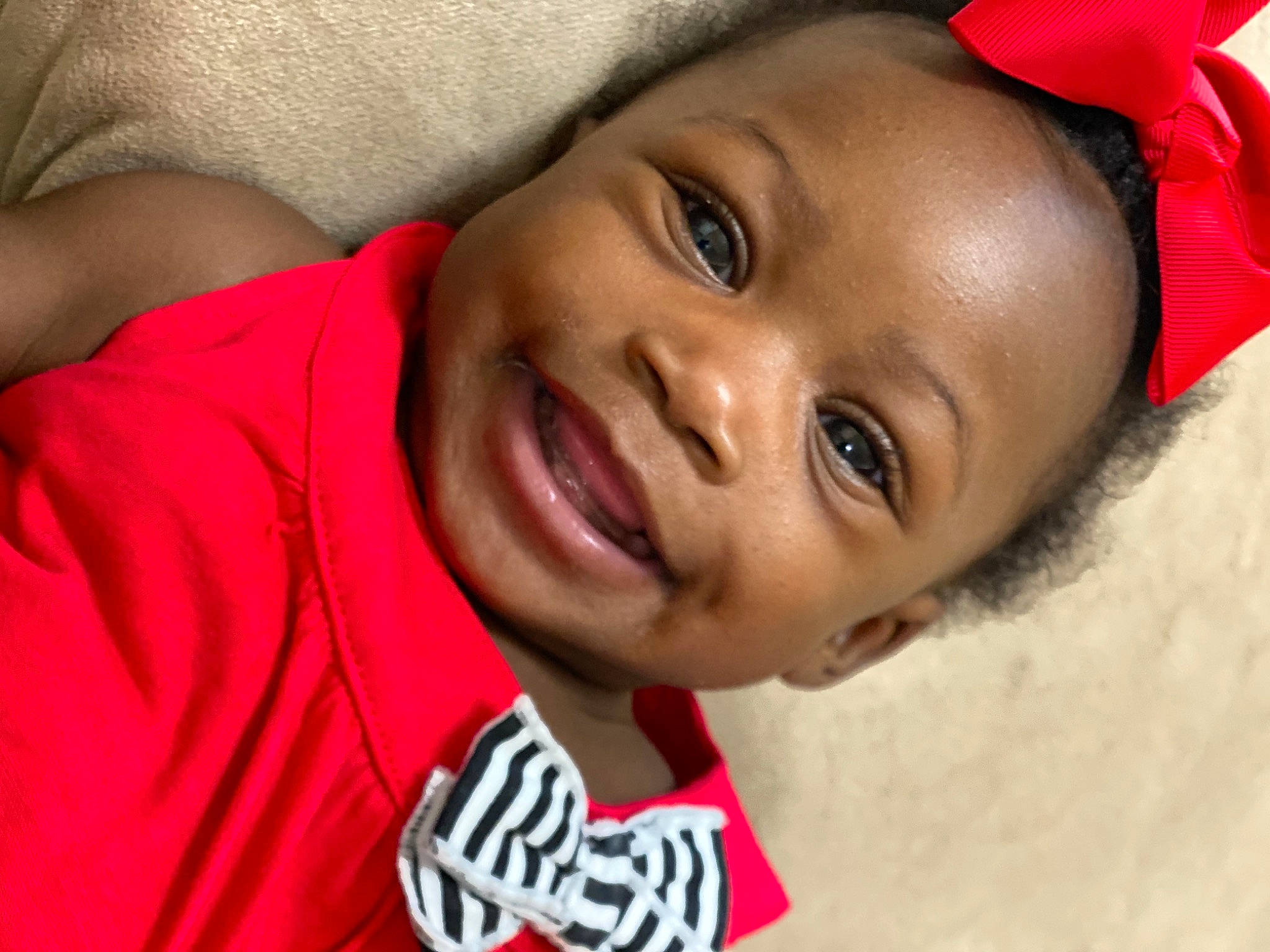 Cassidy joined the competition — help win amazing prizes! cheek, dress, eye, eyebrow, eyelash, face, forehead, hair, happy, head, iris, joy, lip, mouth, neck, nose, person, red, skin, smile