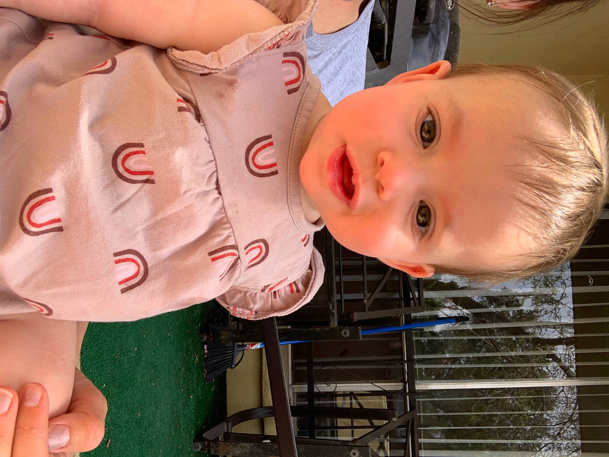 Ryleigh joined the competition — help win amazing prizes! baby_toddler_clothing, cheek, chest, eyelash, fun, gesture, hand, happy, human_body, jaw, joint, lip, mouth, neck, nose, person, skin, sleeve, toddler, trunk