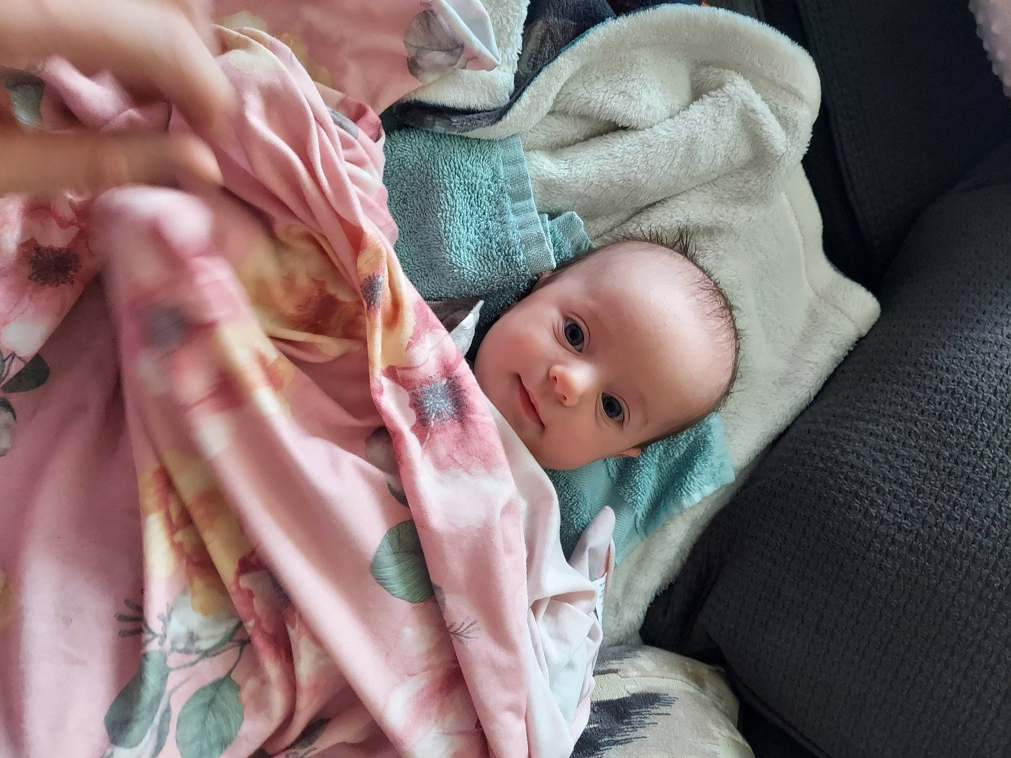 Catherine joined the competition — help win amazing prizes! baby, baby_products, baby_sleeping, cheek, child, comfort, eye, eyelash, finger, gesture, hand, head, linens, nail, person, pink, room, skin, textile, toddler