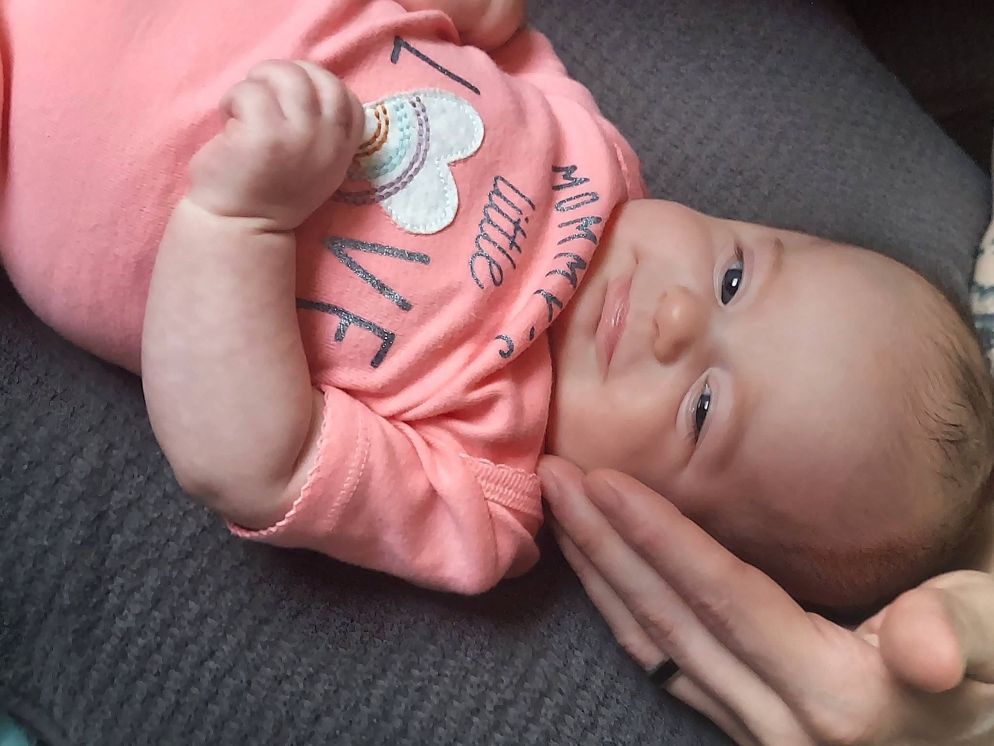 Catherine joined the competition — help win amazing prizes! arm, baby_toddler_clothing, cheek, eye, eyelash, facial_expression, finger, gesture, hand, human, joint, mammal, mouth, muscle, nail, nose, person, product, skin, thumb