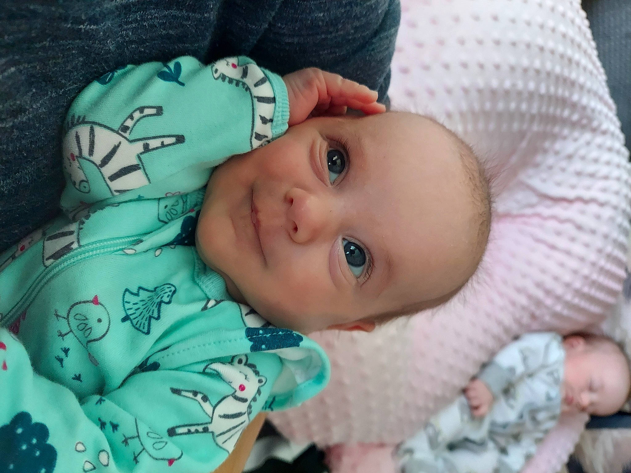 Demitria joined the competition — help win amazing prizes! baby, baby_toddler_clothing, cap, cheek, chin, dress, eye, eyebrow, eyelash, face, grass, happy, headgear, iris, lip, nose, organ, person, skin, textile