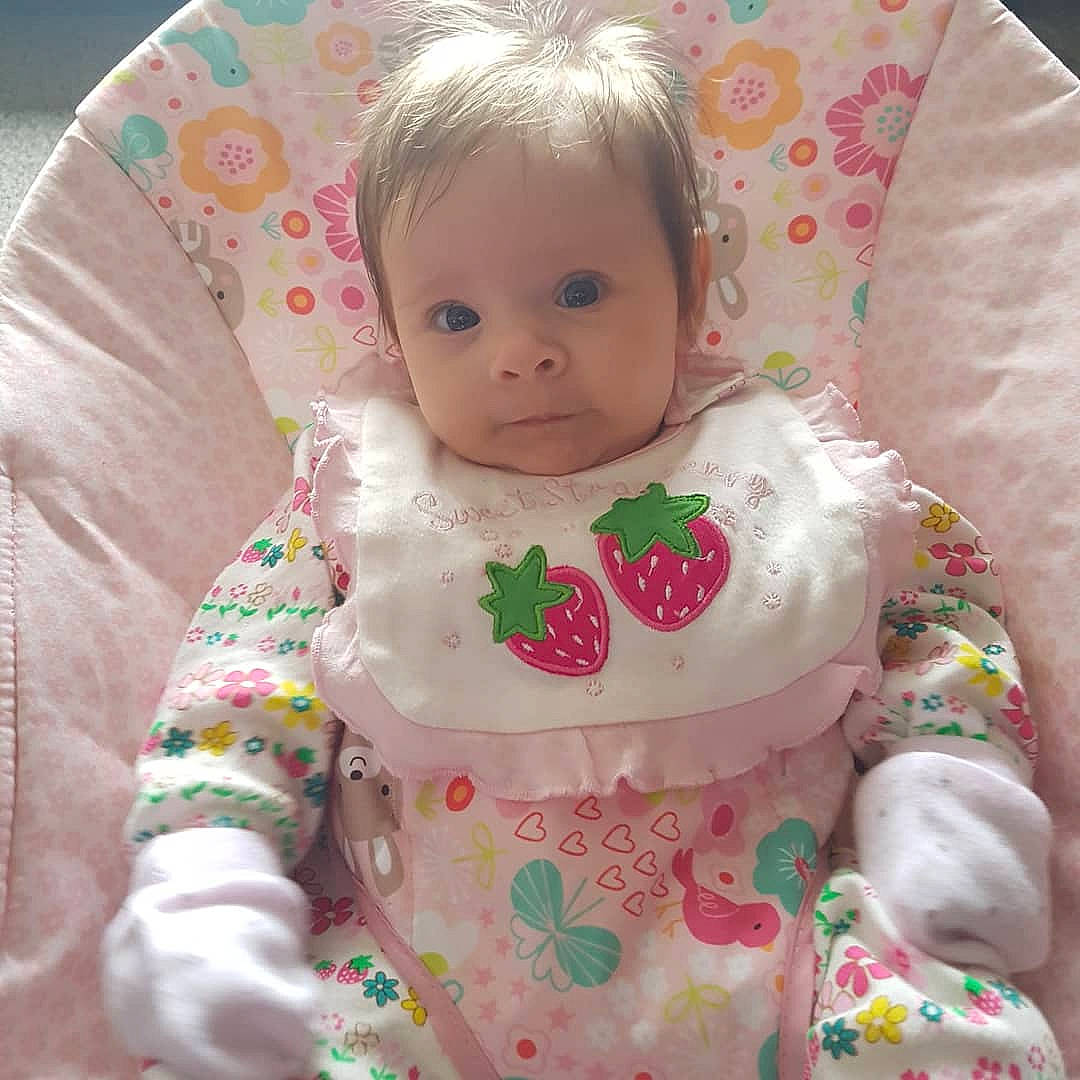 Amber-rose joined the competition — help win amazing prizes! baby, cheek, child, doll, person, pink, product, skin, textile, toddler, toy