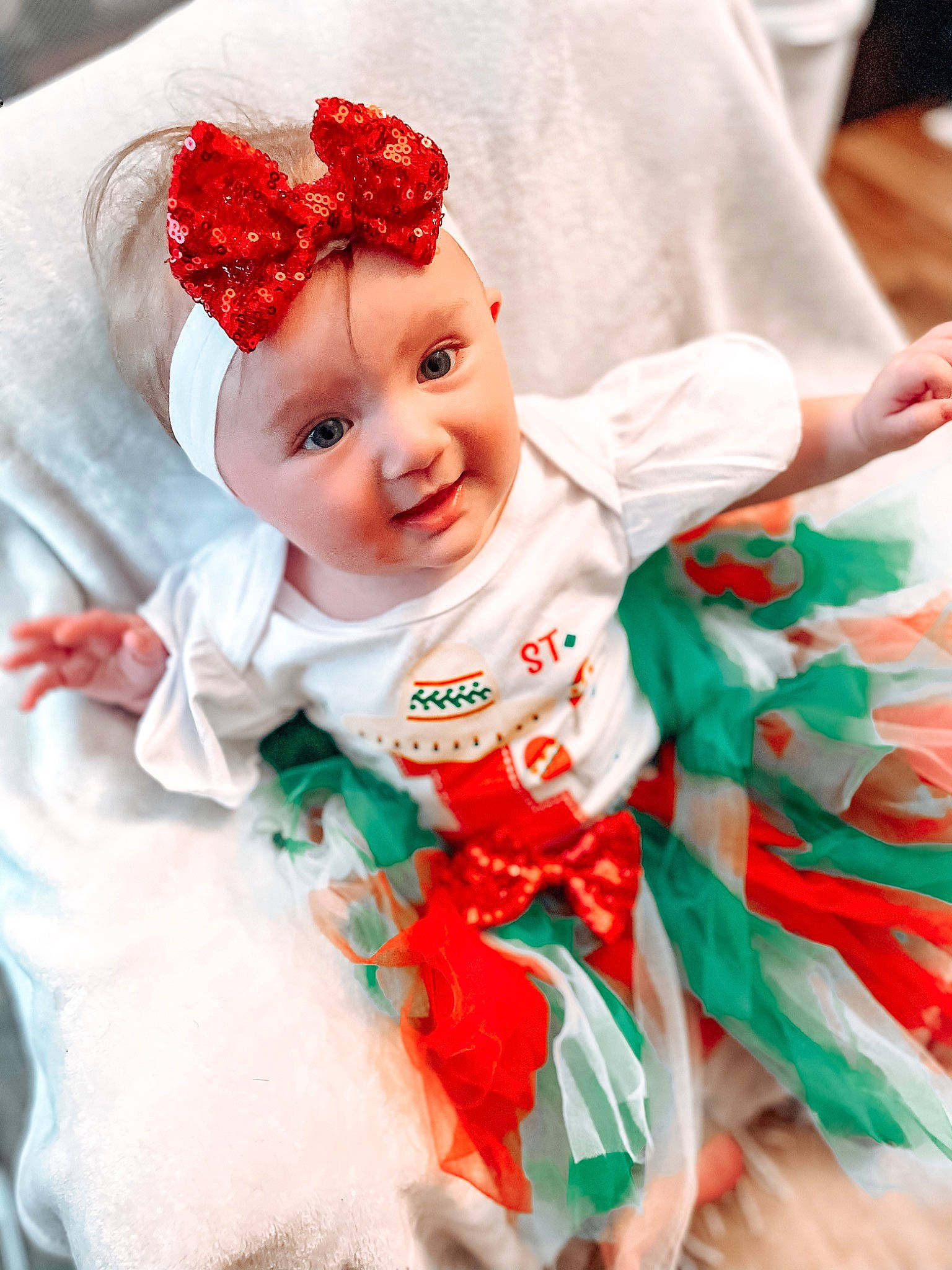 Bria joined the competition — help win amazing prizes! baby, baby_toddler_clothing, child, costume, costume_hat, dress, event, face, fictional_character, fun, happy, hat, headband, headwear, holiday, person, pink, sleeve, smile, textile