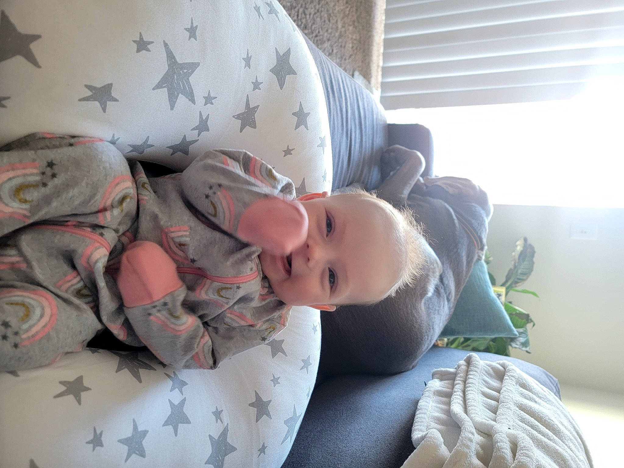 Haislee joined the competition — help win amazing prizes! baby, baby_products, baby_toddler_clothing, bedding, carmine, child, comfort, couch, head, linens, nap, pattern, person, room, sitting, skin, sleep, t_shirt, toddler, window