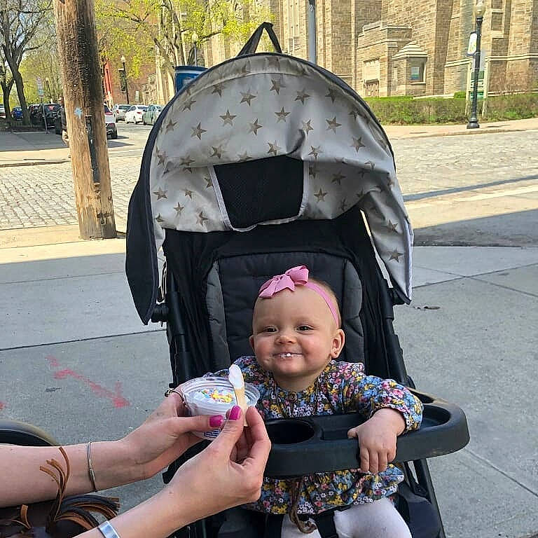 Anneliese is registered to the contest to win money with this photo: baby, baby_carriage, baby_carrier, baby_products, child, joy, leisure, person, product, toddler, vacation