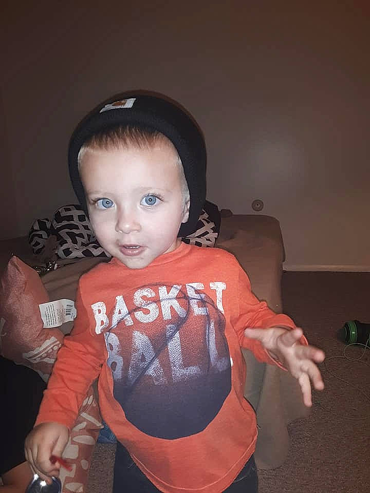 Wesley is registered to the contest to win money with this photo: baby, cheek, child, cool, person, t_shirt, toddler