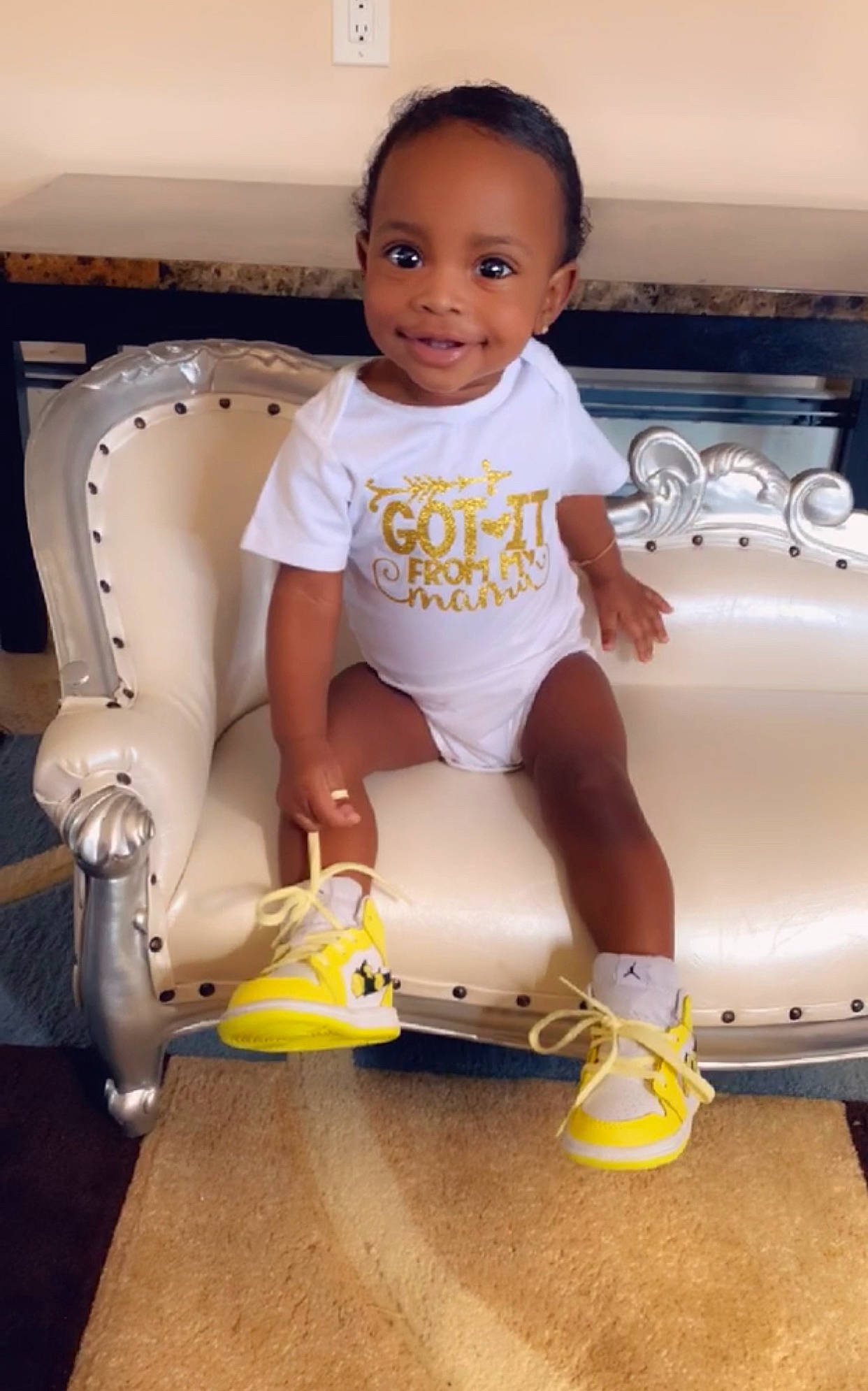 Bellarose joined the competition — help win amazing prizes! chamber_pot, child, joy, leg, person, play, plumbing_fixture, potty_training, shoe, toddler, toilet, yellow