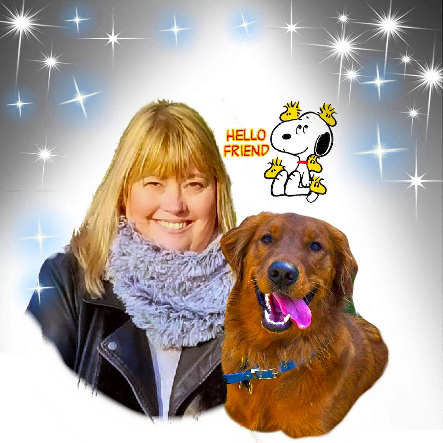 Puxi joined the competition — help win amazing prizes! canidae, carnivore, collar, companion_dog, dog, dog_breed, dog_supply, electric_blue, event, fawn, gun_dog, happy, liver, mammal, outerwear, smile, snout, snow, sporting_group, working_animal