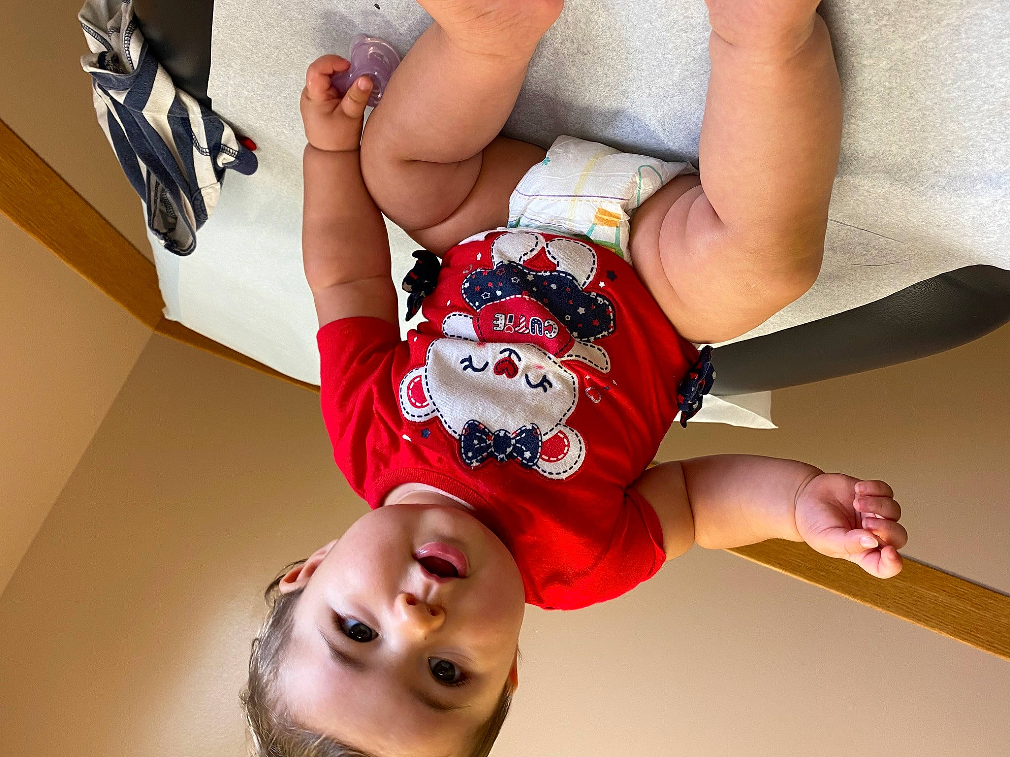 Annalynn is registered to the contest to win money with this photo: arm, baby, child, joint, leg, muscle, person, photo_shoot, photography, play, red, t_shirt, thigh, toddler