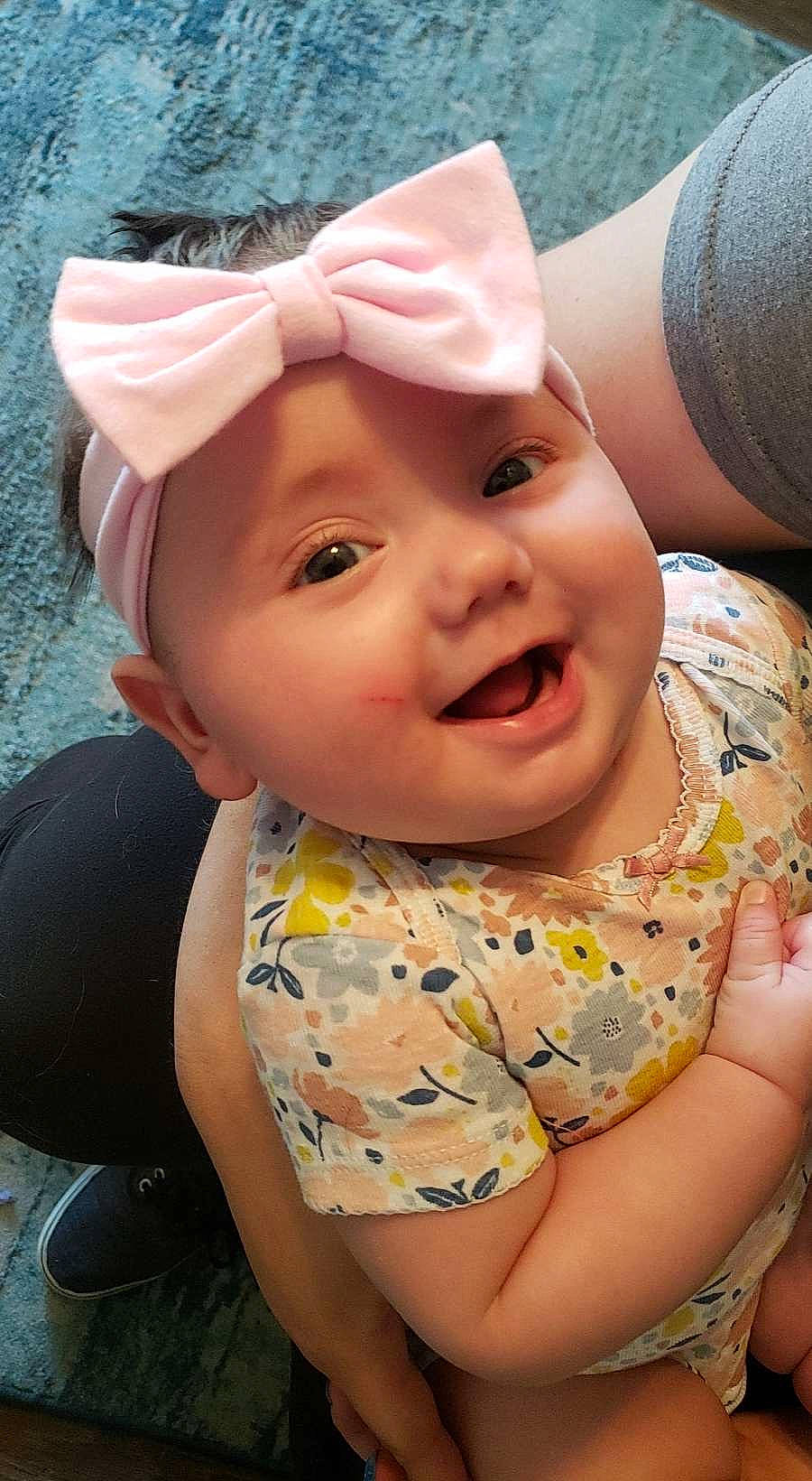 Alyson is registered to the contest to win money with this photo: baby_toddler_clothing, cap, cheek, chin, eye, face, facial_expression, happy, hat, head, headwear, human, human_body, lip, mouth, nose, person, product, skin, smile