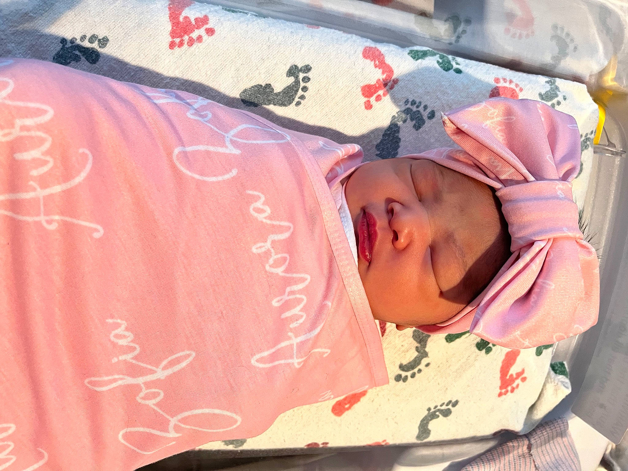 Aurora joined the competition — help win amazing prizes! baby, baby_products, baby_toddler_clothing, cheek, child, fashion_accessory, font, fun, happy, headwear, linens, magenta, pattern, peach, person, pink, room, sleeve, textile, toddler