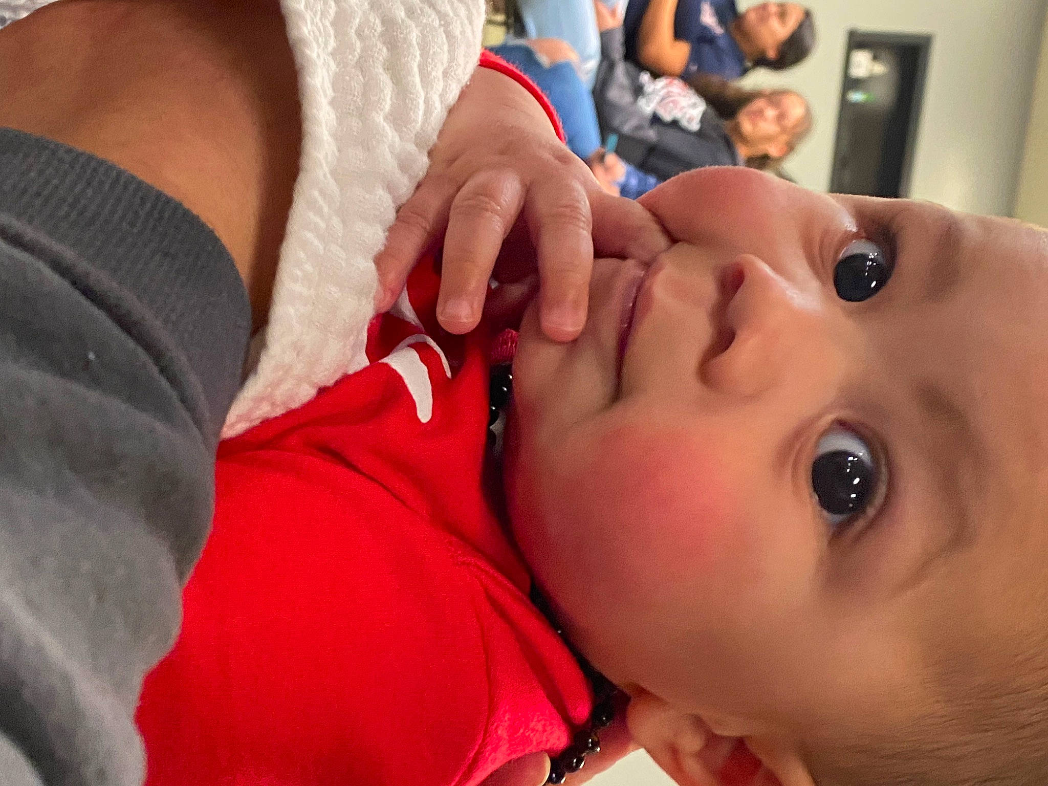 Finley is registered to the contest to win money with this photo: baby, black_hair, cheek, eyebrow, eyelash, eyewear, fashion_accessory, finger, fun, gesture, happy, iris, leisure, lip, mouth, nail, neck, nose, person, picture_frame