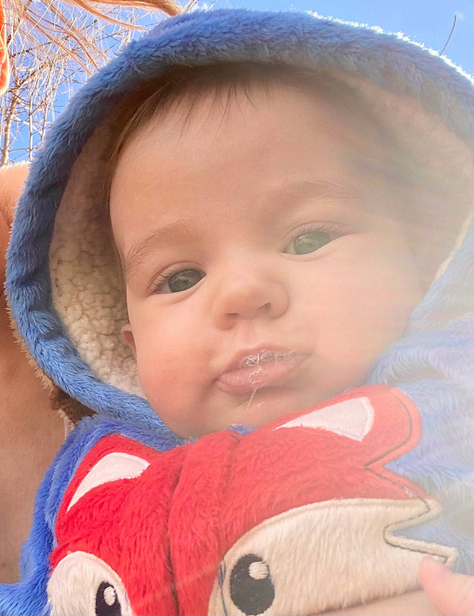 Malakai joined the competition — help win amazing prizes! baby, baby_products, baby_toddler_clothing, blue, brown_hair, cheek, child, eye, face, grass, happy, head, iris, lip, mouth, nose, organ, people, person, skin