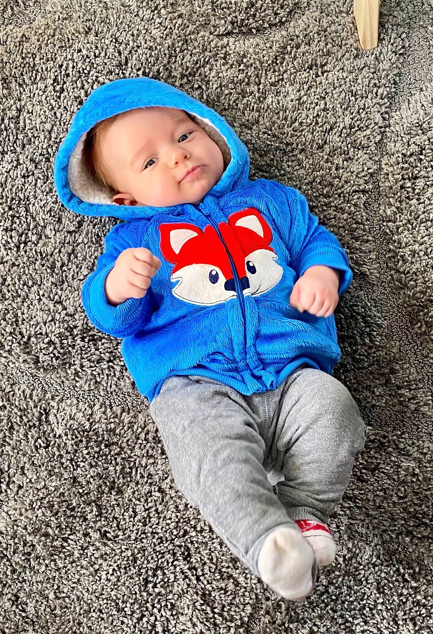 Malakai joined the competition — help win amazing prizes! azure, baby, baby_toddler_clothing, blue, child, comfort, electric_blue, flash_photography, fun, grass, happy, headwear, outerwear, people_in_nature, person, skin, sleeve, smile, standing, t_shirt
