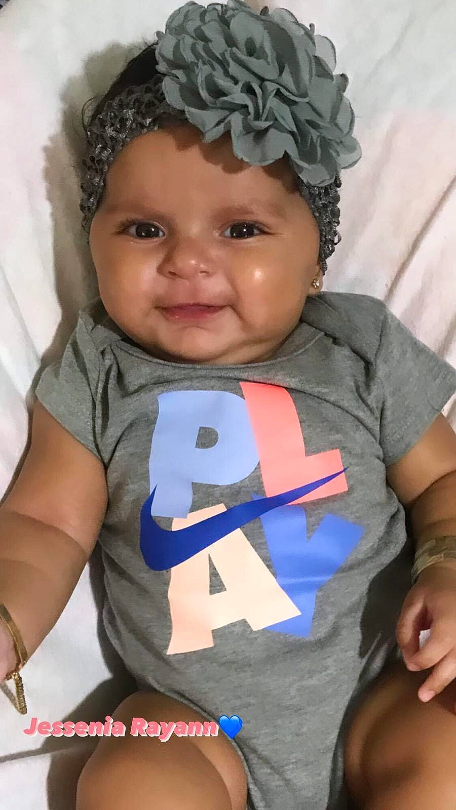 Jessenia is registered to the contest to win money with this photo: baby, baby_toddler_clothing, child, forehead, hair_accessory, head, headband, headgear, headpiece, headwear, person, toddler