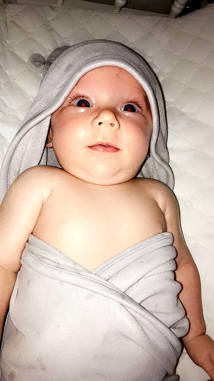 Braxton joined the competition — help win amazing prizes! baby, baby_toddler_clothing, blond, bridal_accessory, cheek, chest, child, comfort, eyelash, flash_photography, fun, happy, headwear, iris, jaw, lip, person, skin, sleeve, smile