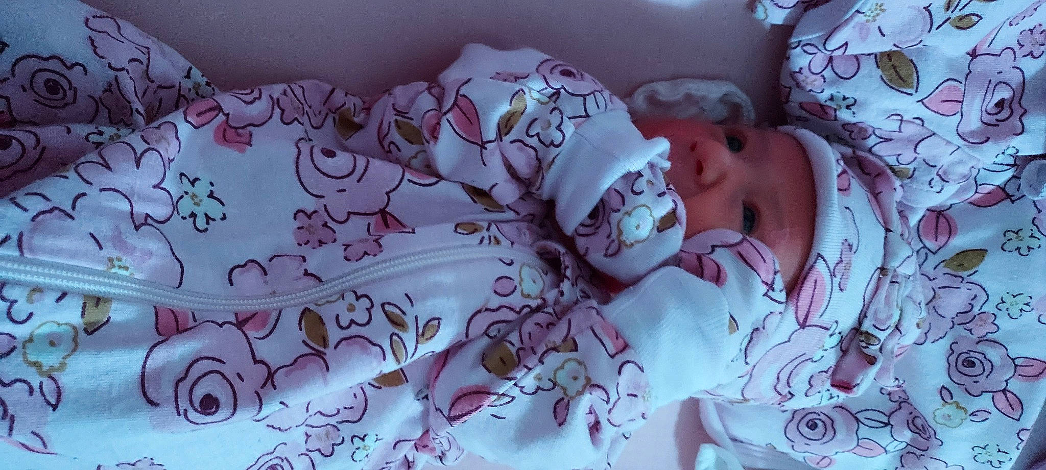 Penelope joined the competition — help win amazing prizes! baby, baby_products, baby_toddler_clothing, carmine, child, comfort, eyelash, fashion_accessory, font, headwear, linens, magenta, pattern, person, petal, pink, purple, room, rose, sleeve