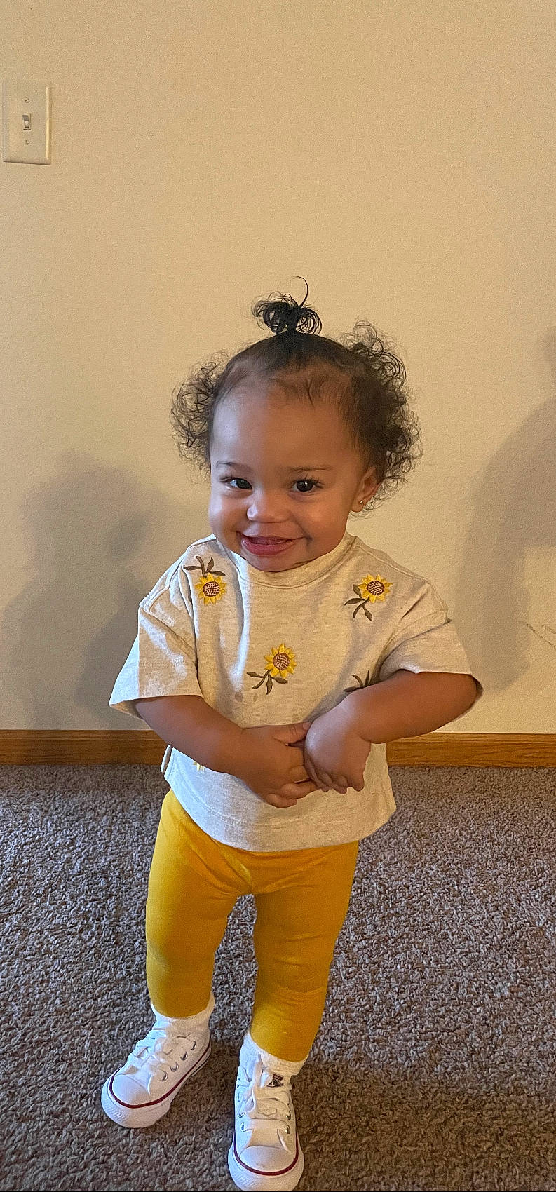 Chanel joined the competition — help win amazing prizes! arm, baby, baby_toddler_clothing, cheek, child, event, fashion_accessory, floor, flooring, fun, happy, headpiece, jewellery, joy, person, room, sleeve, smile, t_shirt, toddler