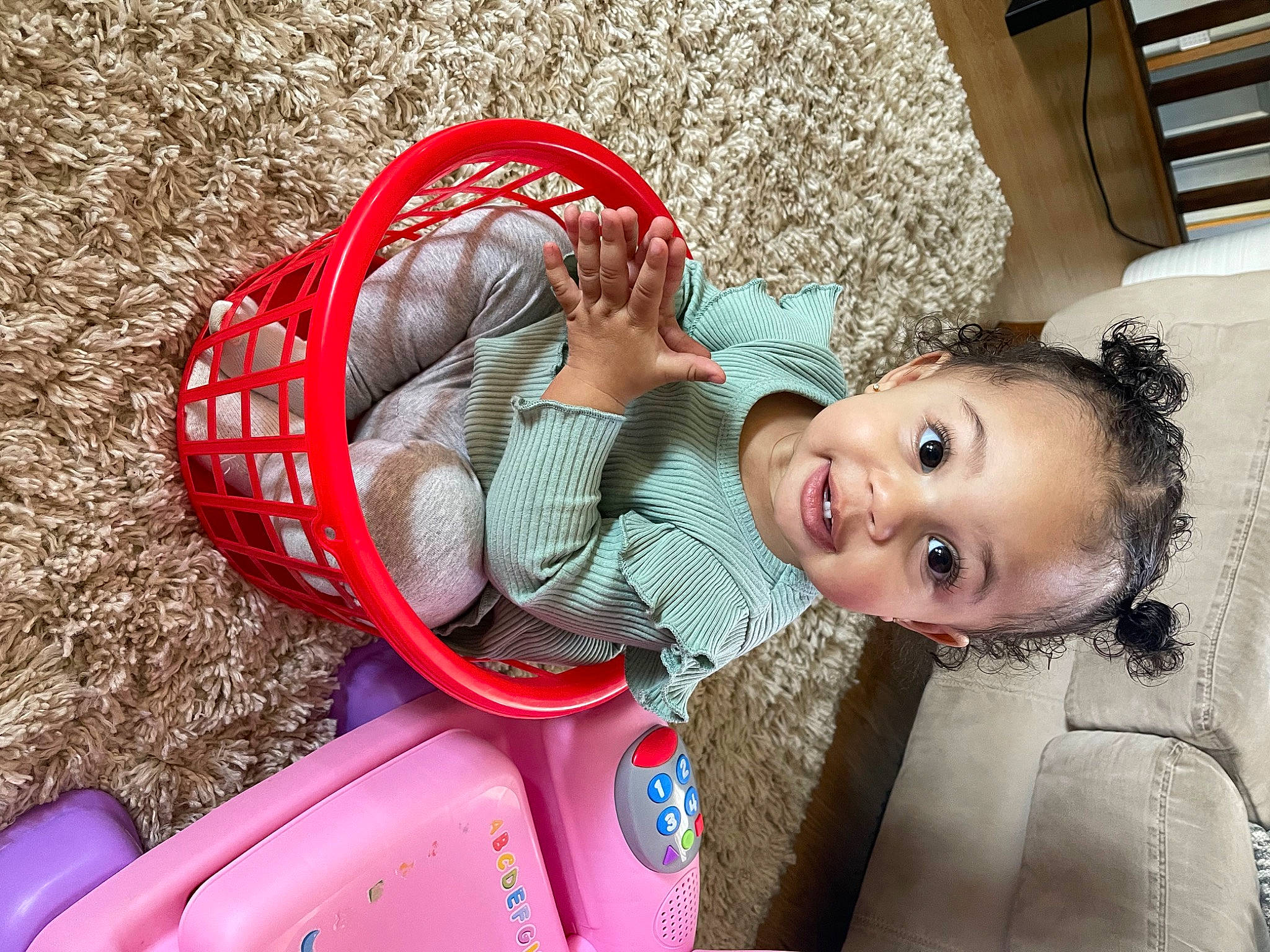 Chanel joined the competition — help win amazing prizes! baby, baby_carriage, baby_products, baby_toddler_clothing, cheek, child, comfort, fun, grass, happy, leisure, mammal, person, product, sitting, skin, smile, textile, toddler, travel