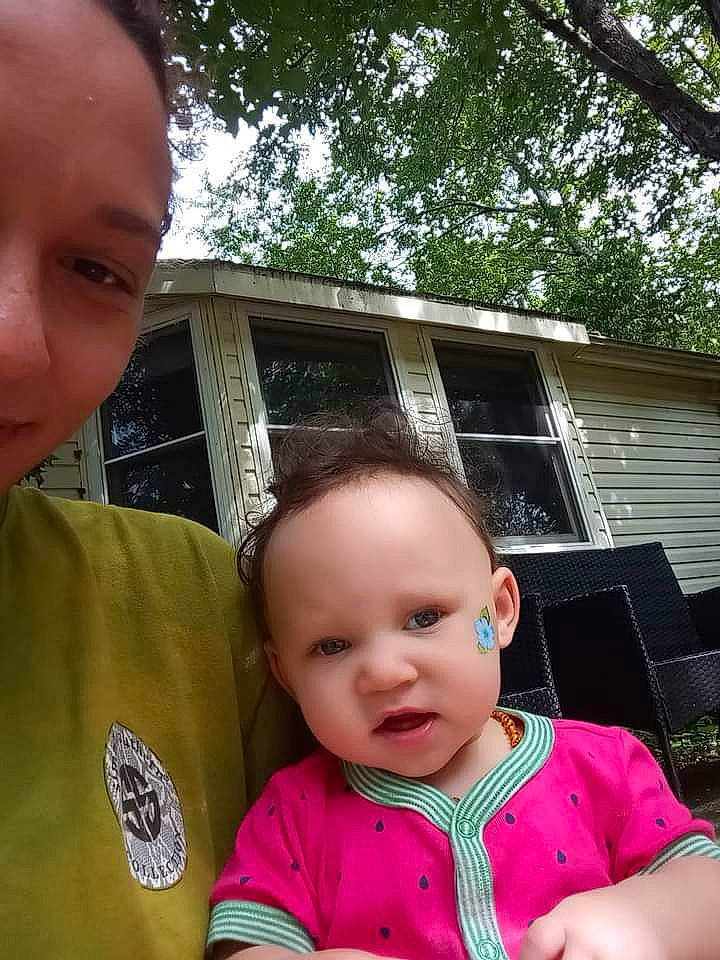 Zariah joined the competition — help win amazing prizes! baby, baby_toddler_clothing, cool, face, finger, fun, gesture, grass, happy, head, house, leisure, nose, person, plant, recreation, skin, smile, toddler, tree