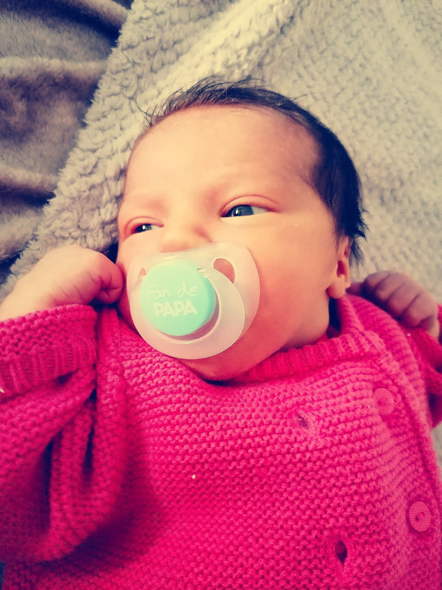 Liana participe au concours pour gagner de l'argent avec cette photo : baby, baby_sleeping, baby_toddler_clothing, cheek, cloud, comfort, drinkware, finger, hand, happy, linens, lip, mouth, nose, outerwear, person, pink, skin, sleeve, textile