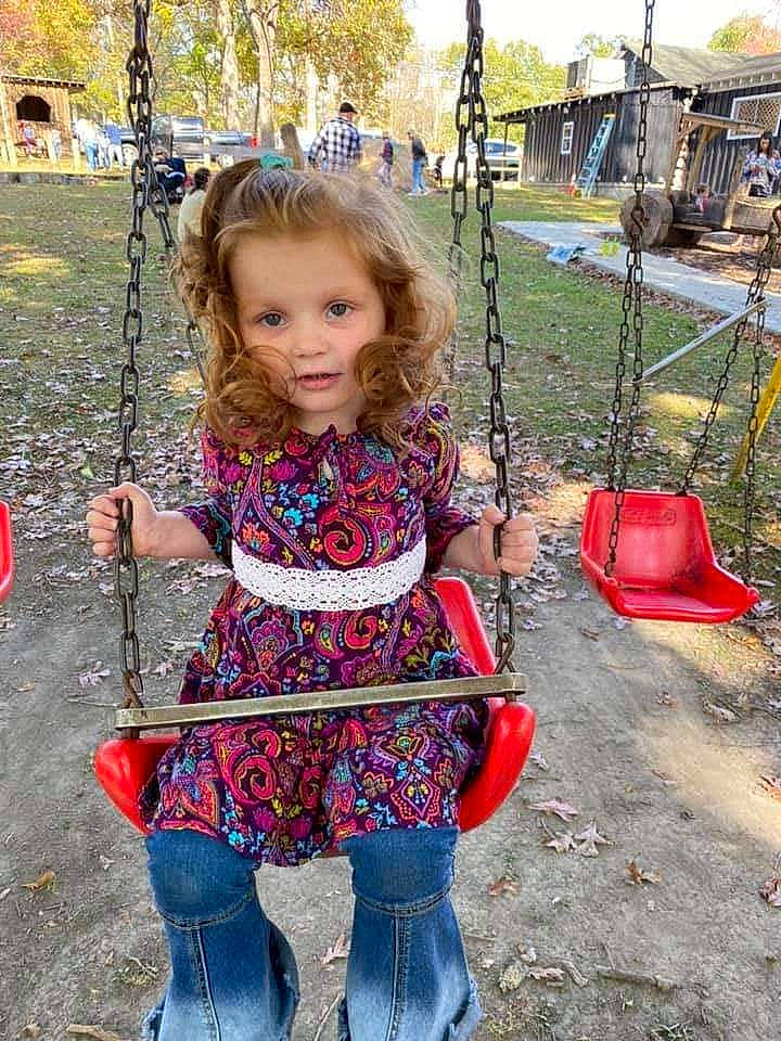 Braelyn joined the competition — help win amazing prizes! baby_toddler_clothing, child, city, dress, eye, facial_expression, fun, grass, hairstyle, happy, leisure, magenta, pattern, person, plant, play, playground, recreation, toddler, tree