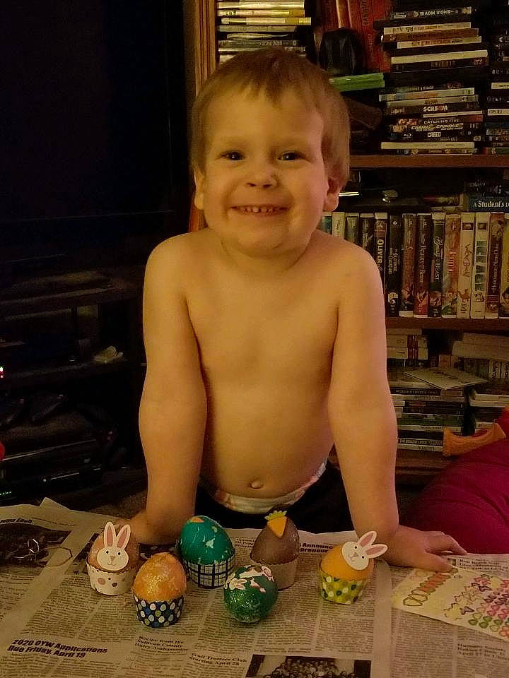 Grayson joined the competition — help win amazing prizes! cheek, chest, child, eye, face, facial_expression, fun, head, joy, male, person, play, sitting, skin, smile, toddler, toy