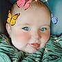baby, blue_eyes, butterflies, car_seat, cheeks, child, closeup, cute, digital_effects, face, filter, green_clothing, happy, infant, portrait, seat, skin, smile, soft_light, sparkles