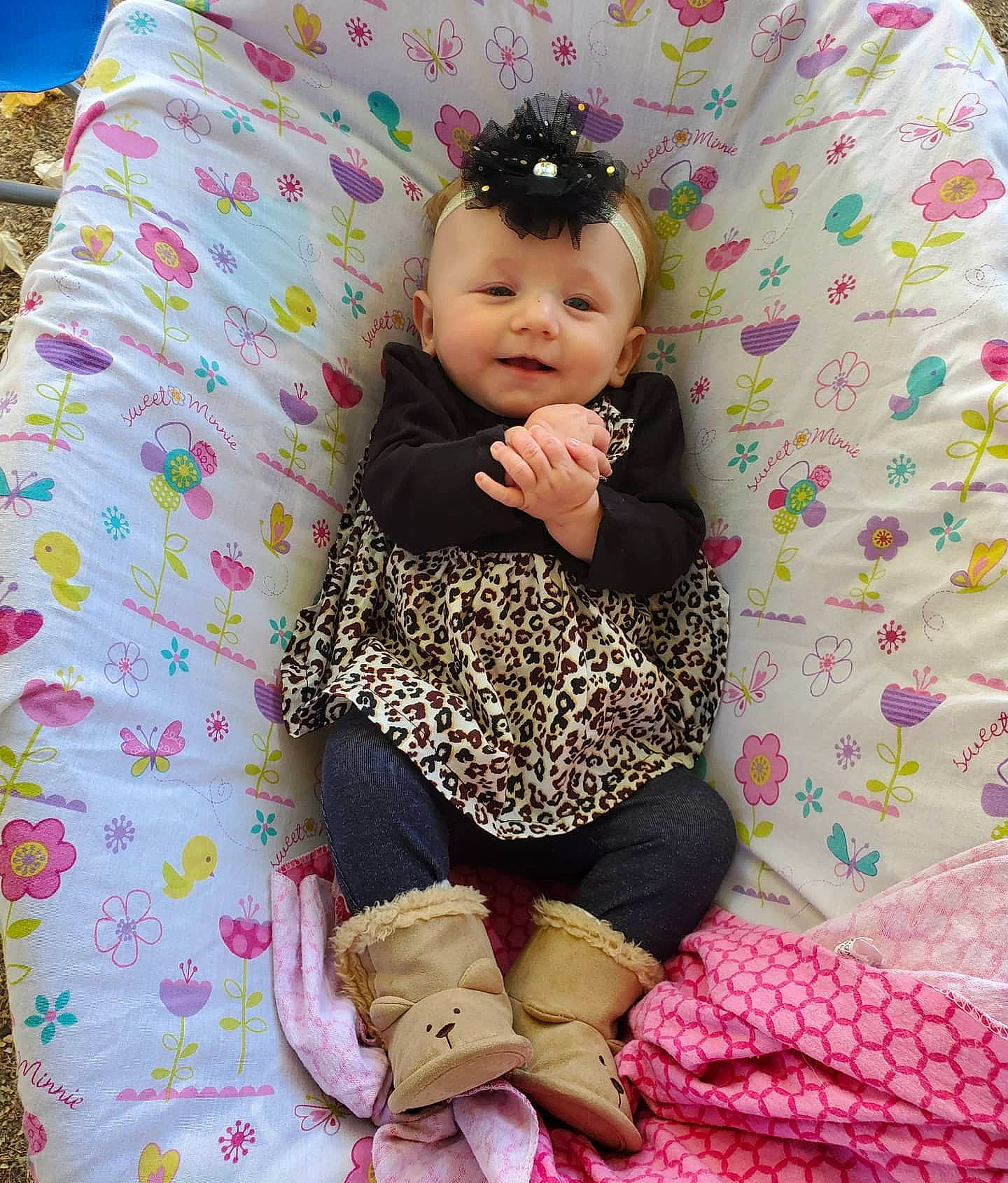 Judith joined the competition — help win amazing prizes! baby, baby_toddler_clothing, beauty, cheek, child, happy, pattern, person, pink, sitting, skin, textile, toddler