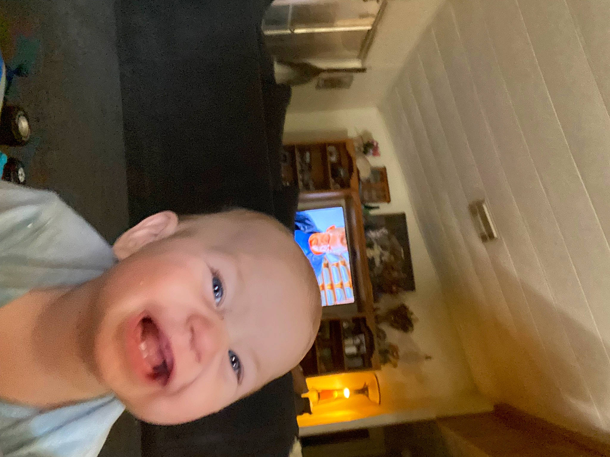 Everleigh is registered to the contest to win money with this photo: baby, baby_laughing, baby_toddler_clothing, cheek, child, chin, ear, eye, eyebrow, forehead, fun, happy, iris, jaw, mouth, nose, person, room, smile, toddler
