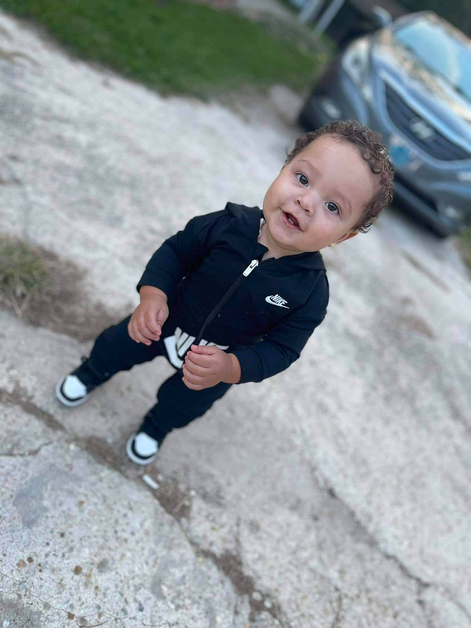 Kamari joined the competition — help win amazing prizes! asphalt, automotive_tire, baby, bumper, car, child, eye, freezing, fun, grass, happy, leisure, person, personal_luxury_car, recreation, sitting, smile, toddler, tree, winter