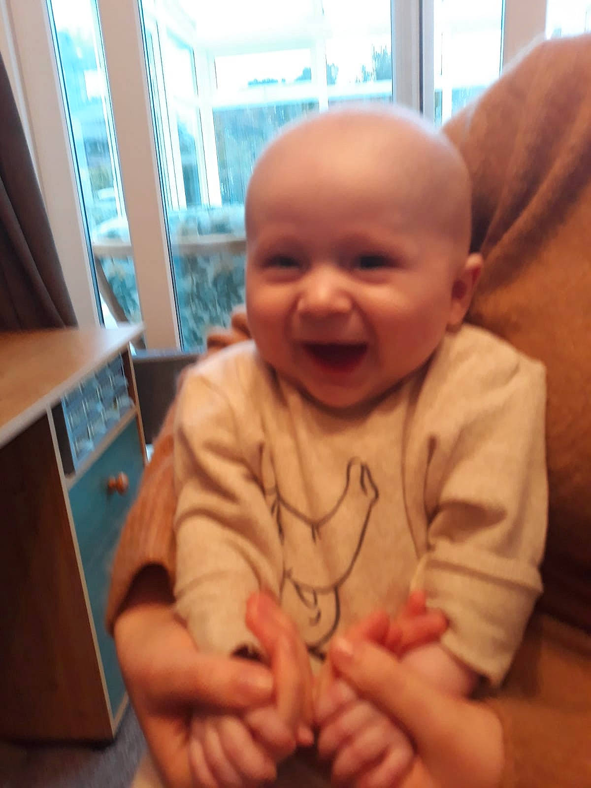 Harris joined the competition — help win amazing prizes! baby, cheek, eye, eyebrow, face, finger, floor, gesture, glasses, happy, iris, lip, mouth, nose, person, skin, smile, standing, thumb, toddler