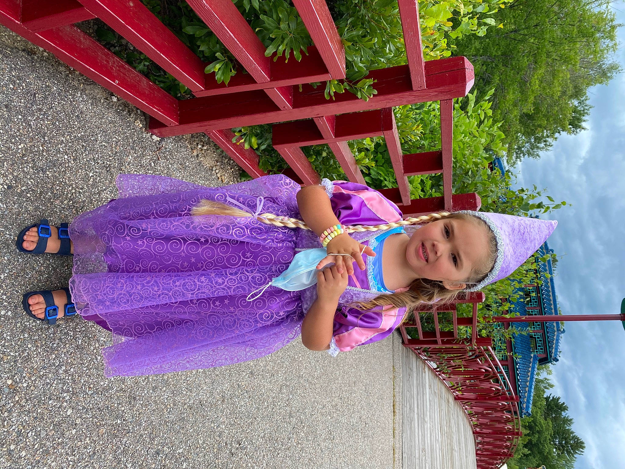 Elise is registered to the contest to win money with this photo: amusement_park, amusement_ride, beauty, fun, happy, lavender, leisure, magenta, person, pink, public_space, purple, spring, summer, temple, violet