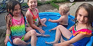 Destiny joined the competition — help win amazing prizes! backyard, child, children, concrete, friends, fun, garden_hose, happy, kiddie_pool, outdoor, play, playtime, sitting, smiling, summer, swimsuits, toddler, toy_car, water, wet_hair