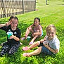 Destiny joined the competition — help win amazing prizes! casual_clothing, child, children, cup, daylight, drink, fence, friends, fun, grass, greenery, nature, outdoor, peace_sign, play, playful, relaxing, smile, summer, sunny