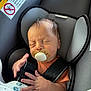 Nickolas joined the competition — help win amazing prizes! newborn, baby, car_seat, pacifier, blanket, sleeping, infant, child, safety, seatbelt, human, hand, face, clothing, indoors, warning_label, closeup, resting, cute, young