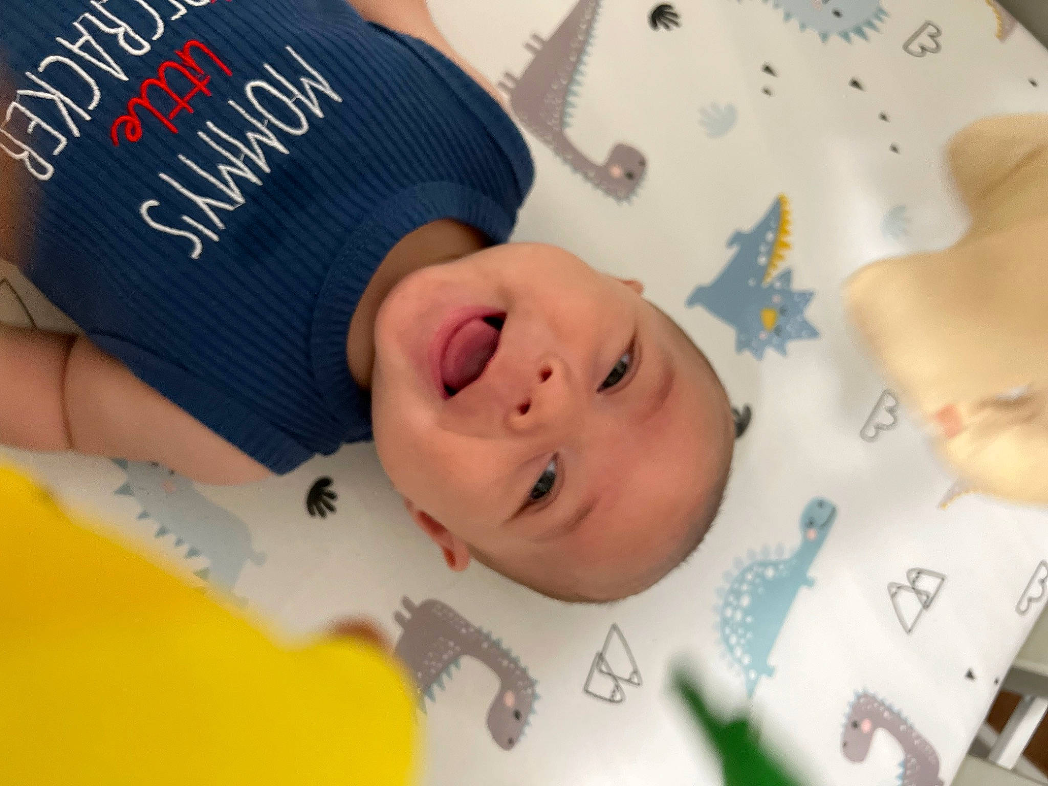 Jensen is registered to the contest to win money with this photo: baby, baby_products, baby_toddler_clothing, cap, cheek, child, chin, eyebrow, facial_expression, finger, fun, happy, hat, mouth, nail, person, product, skin, smile, textile