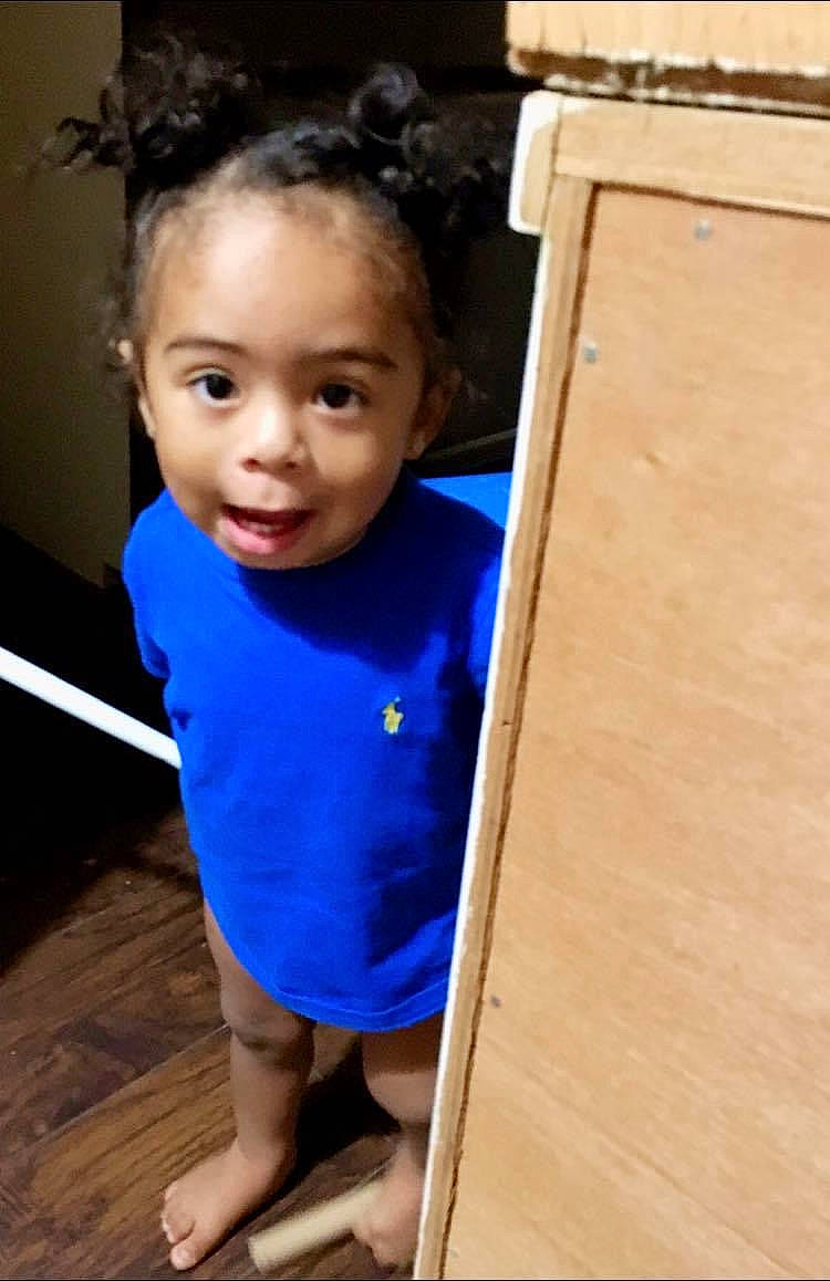 Jahiem joined the competition — help win amazing prizes! barefoot, child, electric_blue, flooring, fun, happy, hardwood, human_leg, leisure, person, plywood, room, shorts, sitting, smile, standing, t_shirt, thigh, toddler, wood