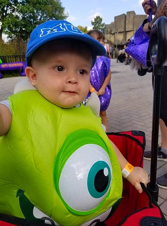 Jackson joined the competition — help win amazing prizes! baby, baby_toddler_clothing, baseball_cap, child, cool, electric_blue, fictional_character, fun, grass, happy, headwear, leisure, mascot, person, personal_protective_equipment, product, recreation, sky, stuffed_toy, toddler