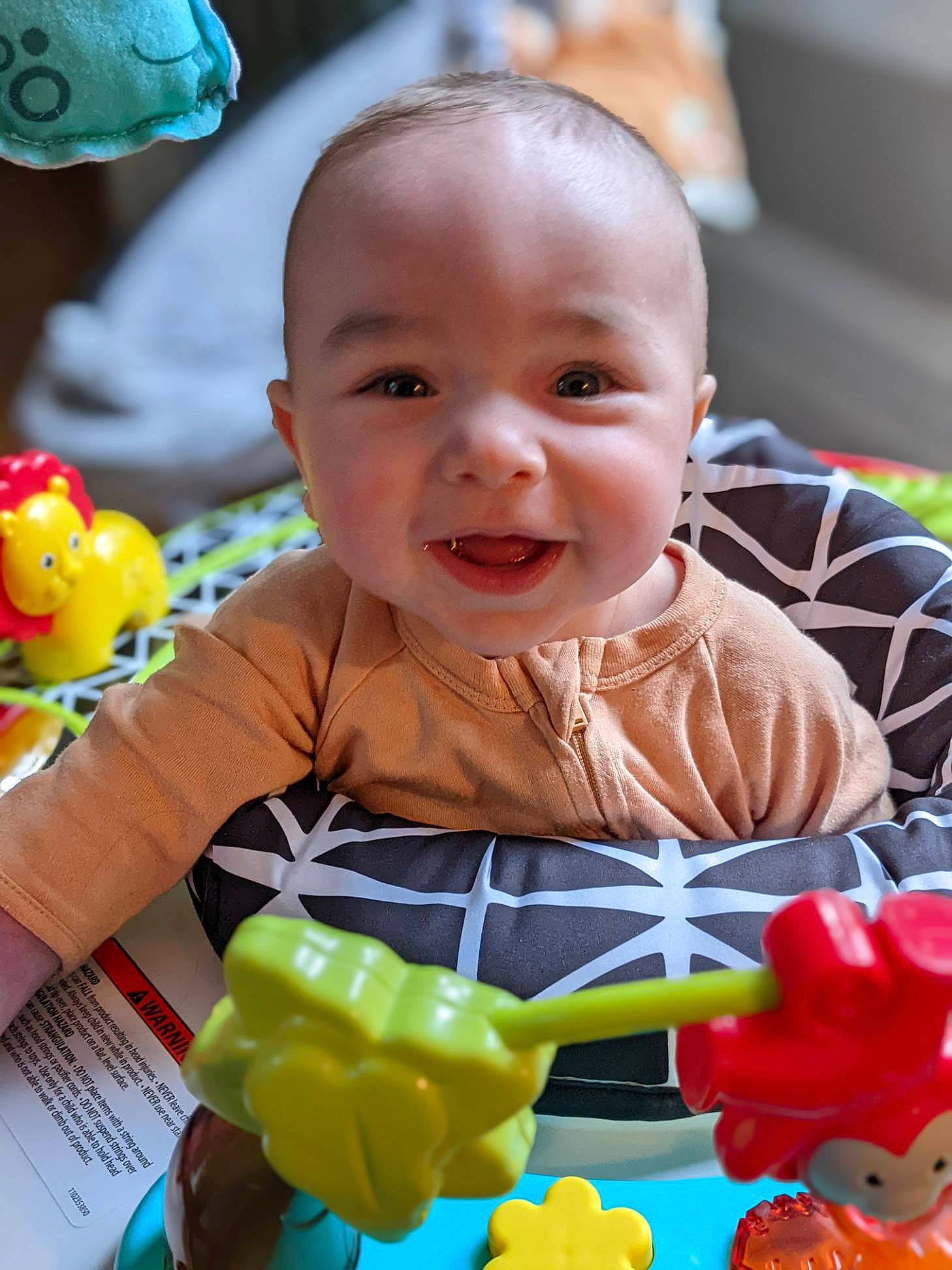 Lochlan joined the competition — help win amazing prizes! baby, baby_toddler_clothing, blue, cheek, child, fun, green, happy, iris, joy, nose, organ, people, person, photograph, product, skin, smile, toddler, toy