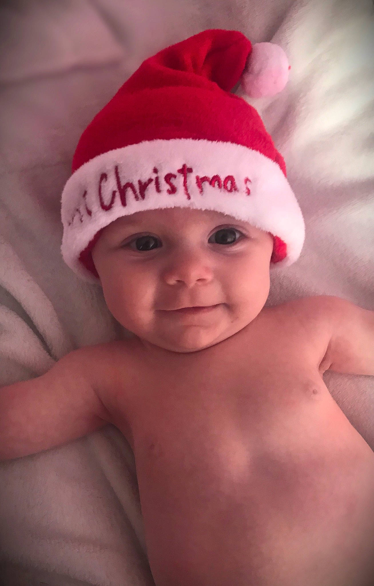 Maizie is registered to the contest to win money with this photo: beanie, boy, cap, cheek, child, eye, girl, hand, hat, headgear, headwear, infant, knit_cap, lip, mouth, muscle, person, pink, red, skin