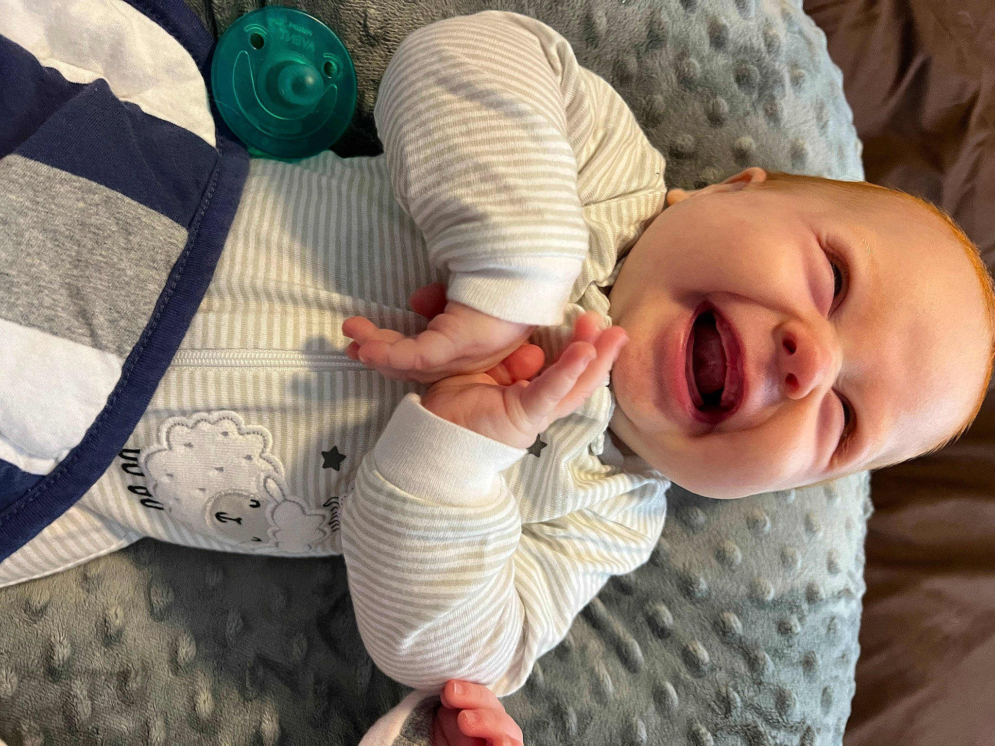 Cole joined the competition — help win amazing prizes! baby, baby_toddler_clothing, cheek, child, comfort, face, finger, fun, hand, happy, head, linens, lip, nose, person, skin, sleeve, smile, textile, toddler