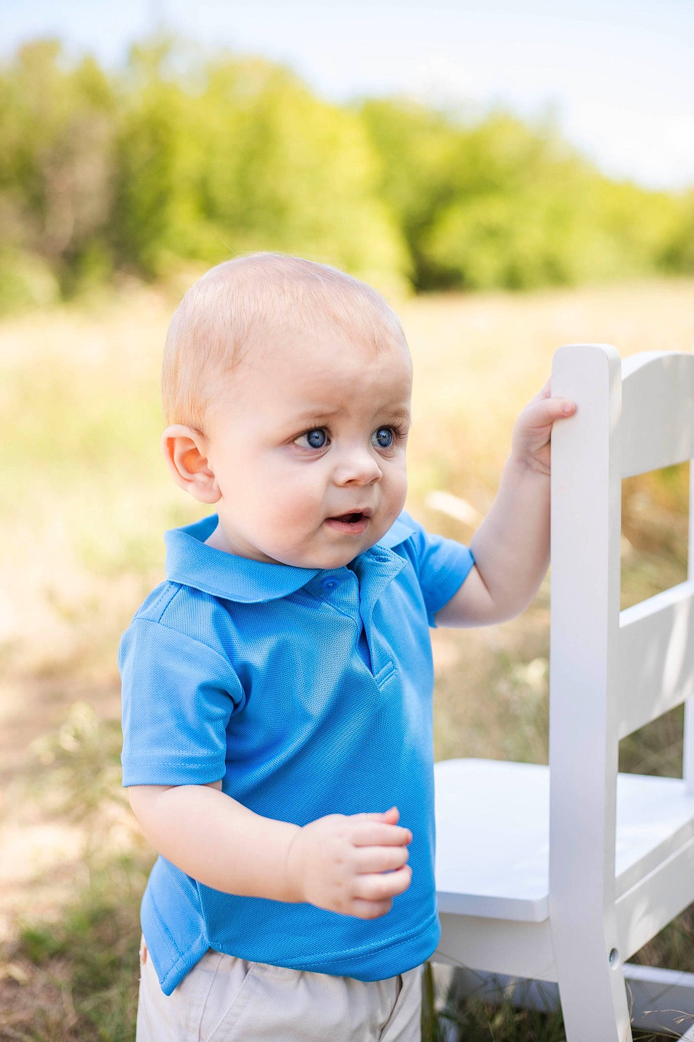 Daxton joined the competition — help win amazing prizes! baby, baby_toddler_clothing, child, electric_blue, fence, flash_photography, gesture, grass, happy, leisure, people_in_nature, person, shorts, sitting, sleeve, smile, standing, summer, t_shirt, toddler
