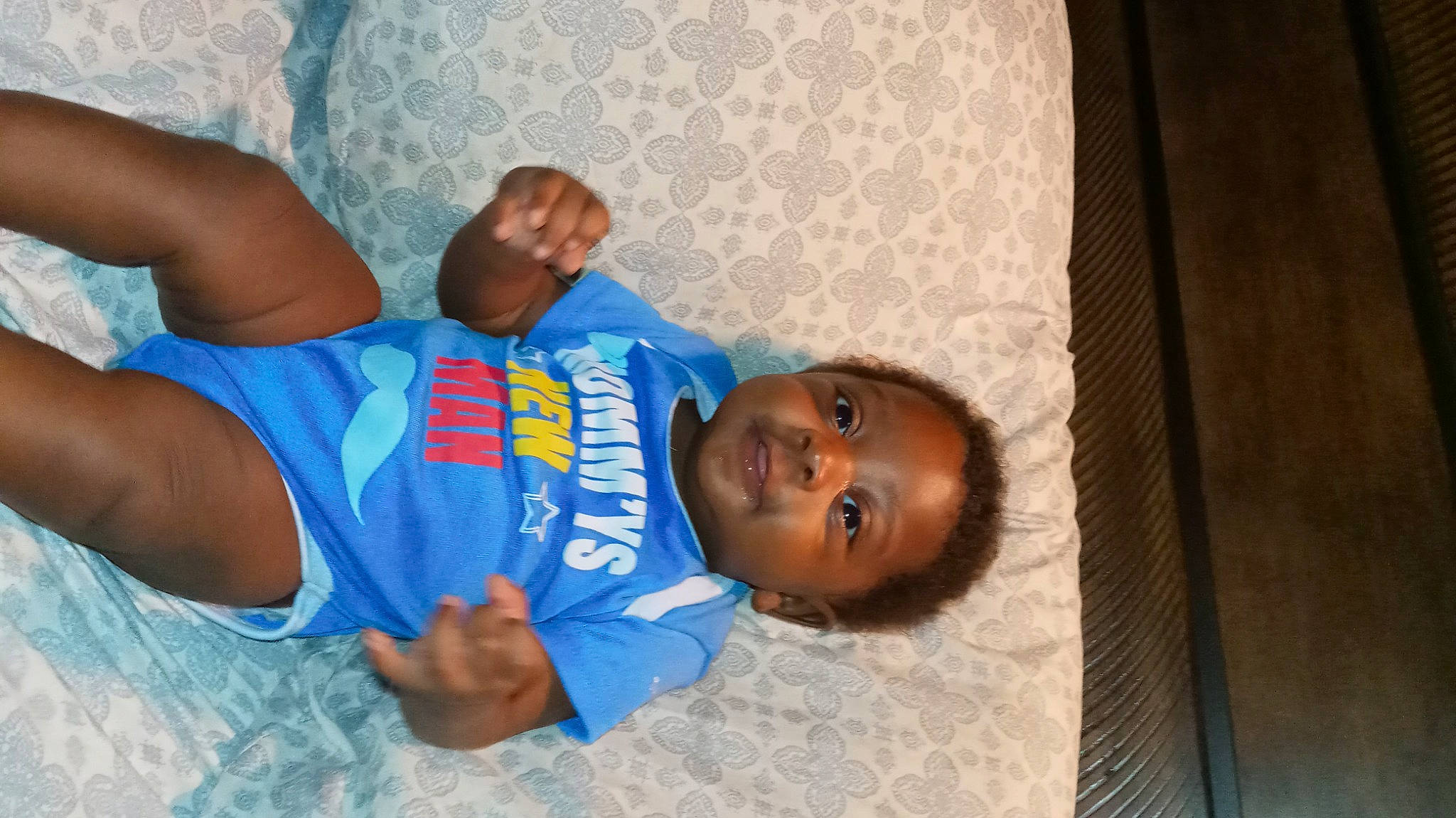 Octavious joined the competition — help win amazing prizes! abdomen, chest, child, comfort, elbow, electric_blue, fun, happy, human_leg, leisure, linens, mouth, person, room, smile, t_shirt, textile, thigh, toddler, trunk