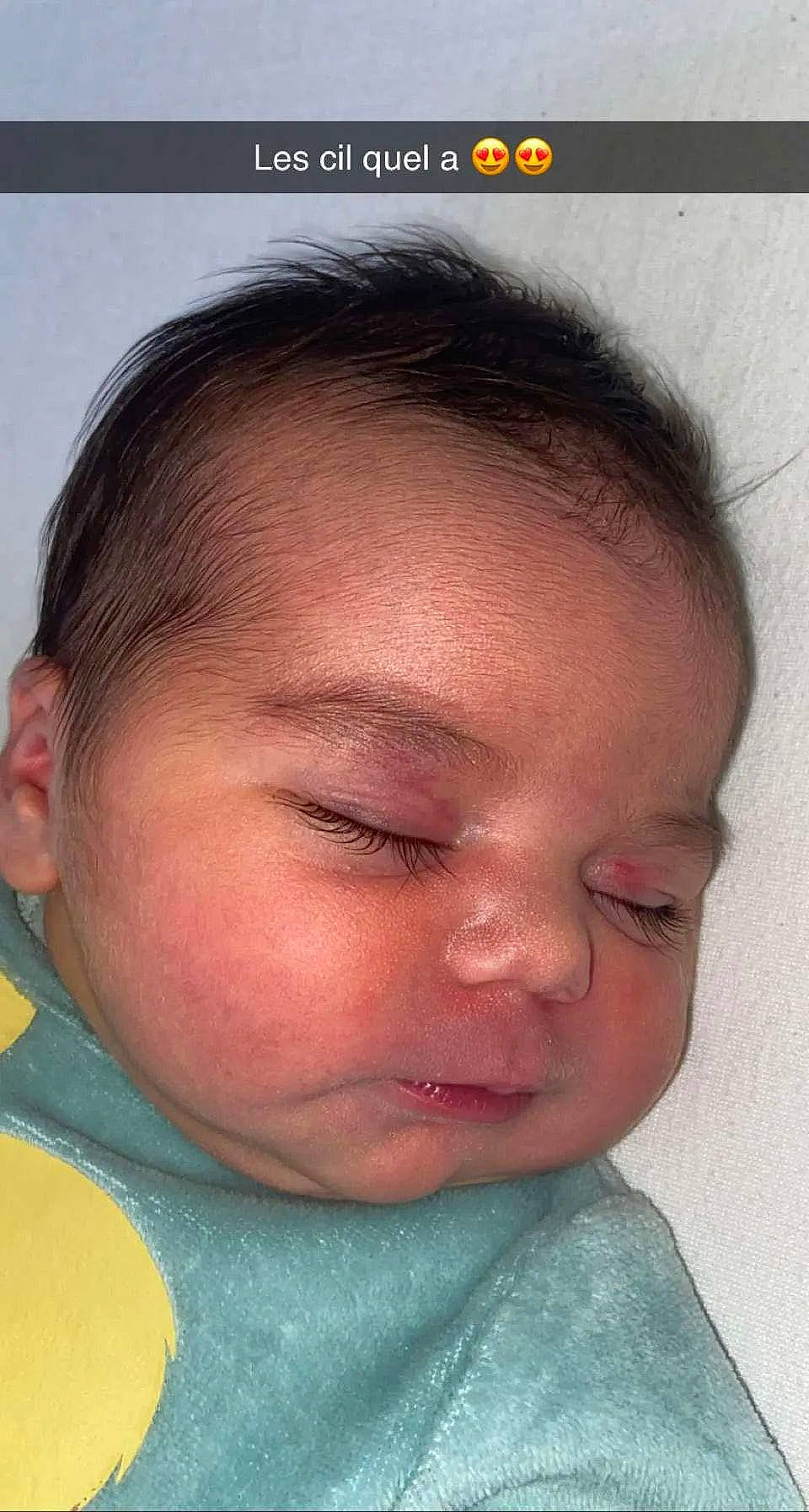 Milana a rejoint le concours — aidez-le/la à gagner de superbes lots ! baby, black_hair, cheek, chin, comfort, ear, eyebrow, eyelash, forehead, hair, hairstyle, head, jaw, lip, mouth, neck, nose, person, skin, sleeve