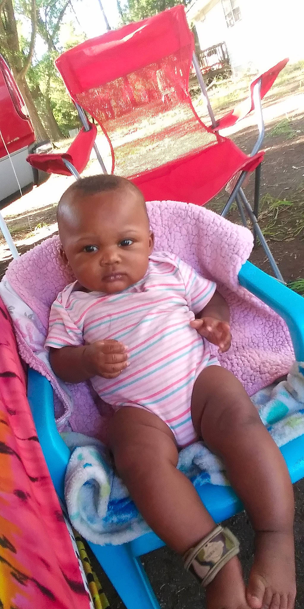 Ar'Moni joined the competition — help win amazing prizes! baby, baby_products, cheek, child, person, pink, product, sitting, smile, toddler