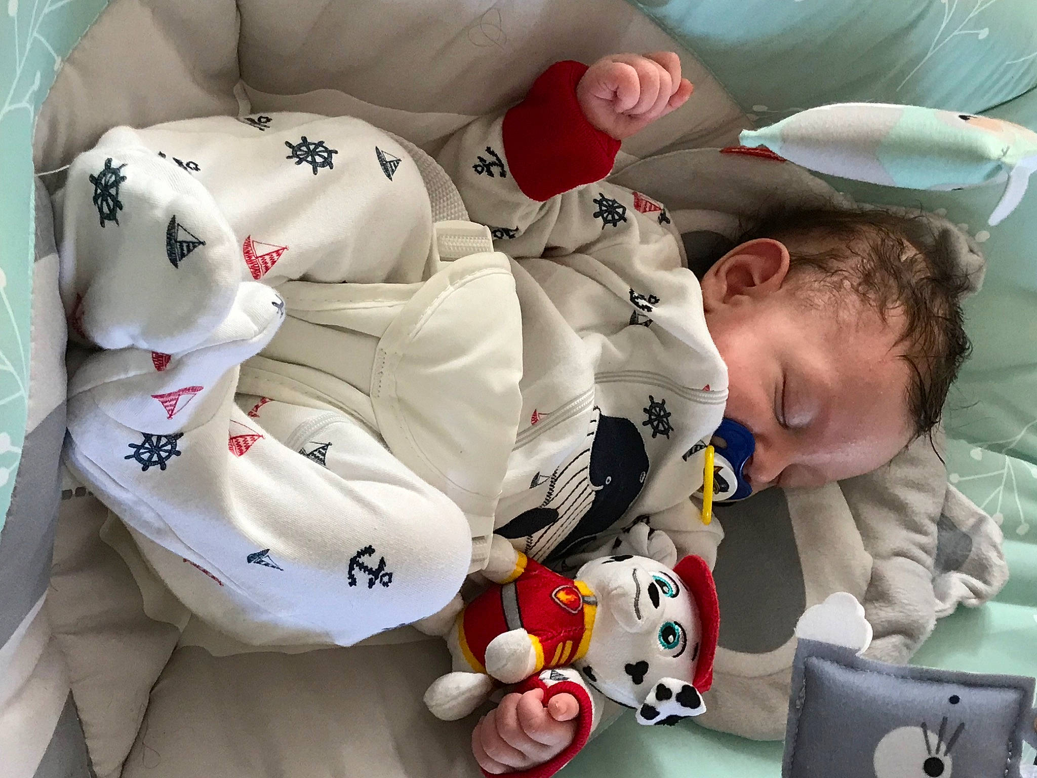 Creed is registered to the contest to win money with this photo: baby, baby_products, baby_toddler_clothing, carmine, child, comfort, event, happy, mammal, mouth, organ, person, photograph, product, red, snapshot, textile, toddler, toy, vertebrate