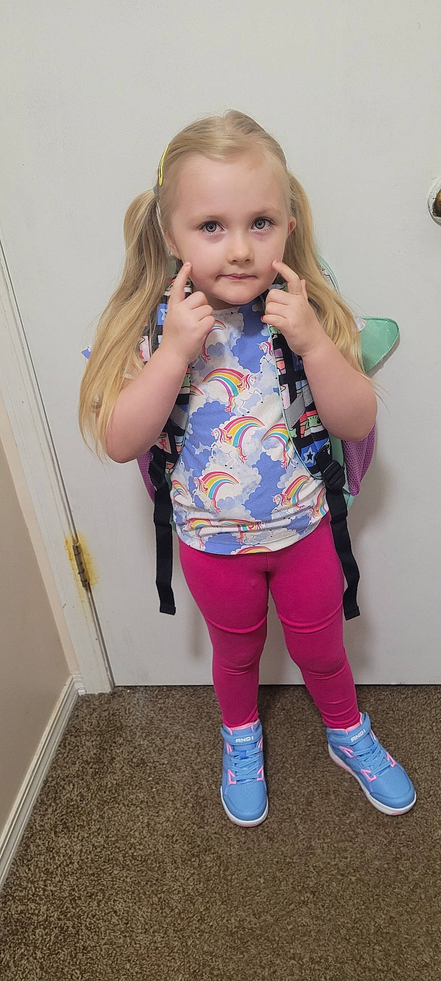 Anastasia joined the competition — help win amazing prizes! accessories, backpack, bag, bodypart, child, clothing, face, female, finger, footwear, girl, hand, head, pants, person, photography, portrait, shoe, shorts, sneaker